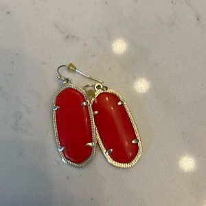 Red and gold Kendra Scott earrings